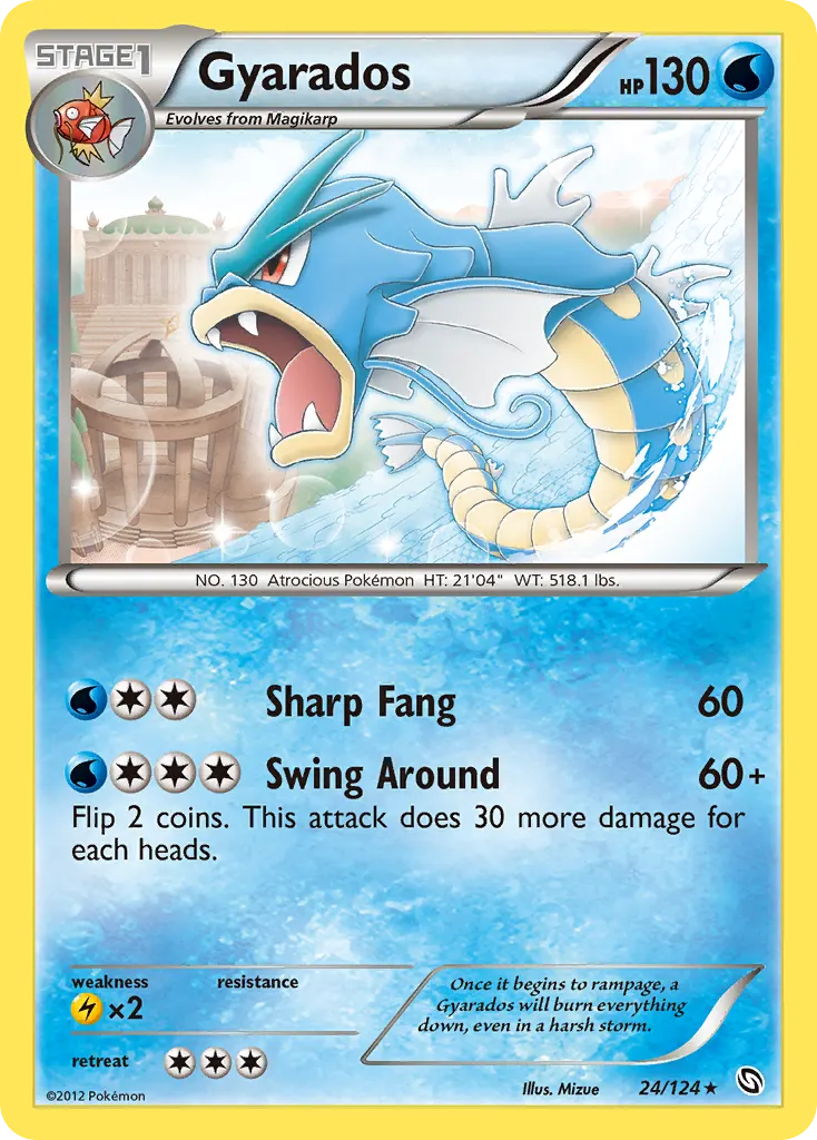 Gyarados — Dragons Exalted 24 Pokémon card