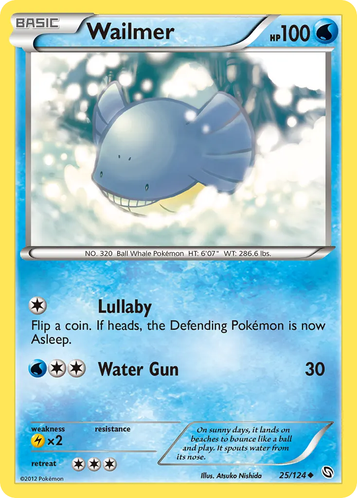 Wailmer — Dragons Exalted 25 Pokémon card