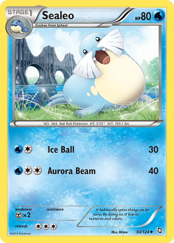 Sealeo — Dragons Exalted 30 Pokémon card
