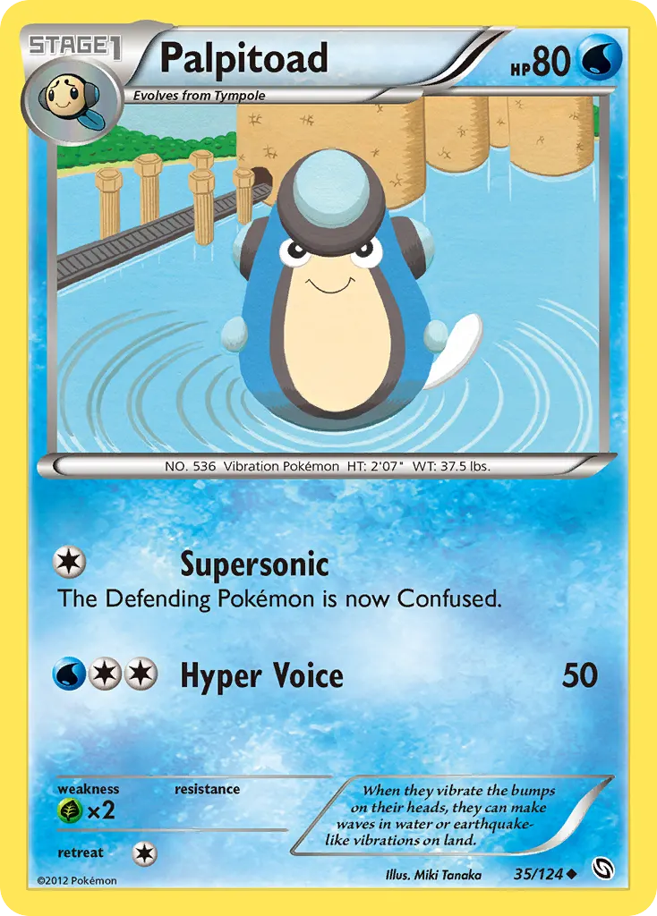 Palpitoad — Dragons Exalted 35 Pokémon card