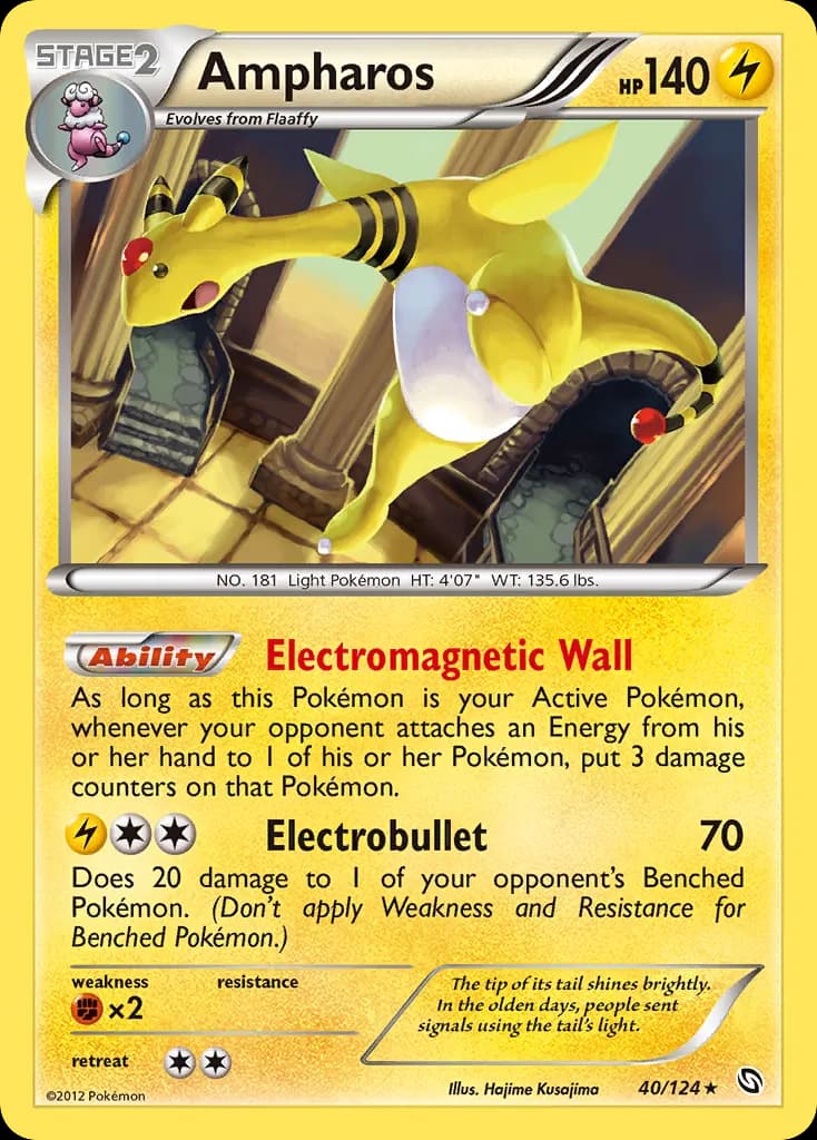 Ampharos — Dragons Exalted 40 Pokémon card