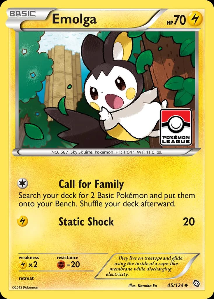 Emolga — Dragons Exalted 45 Pokémon card