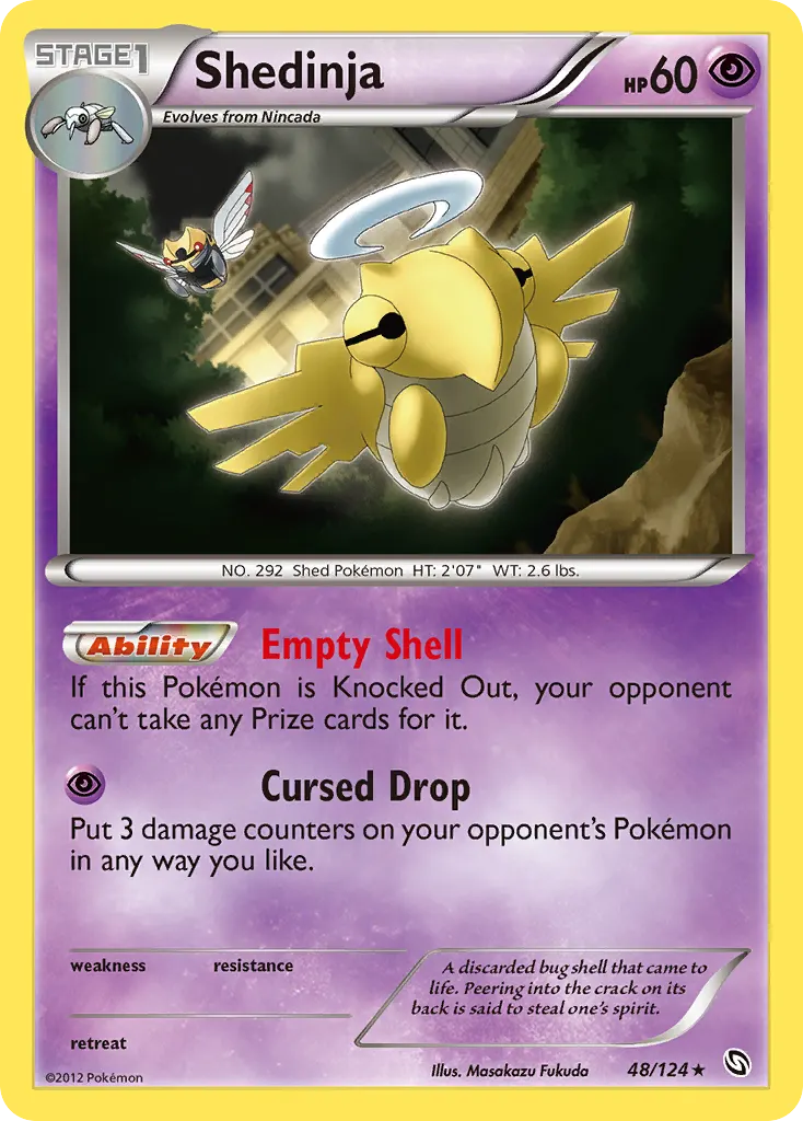 Shedinja — Dragons Exalted 48 Pokémon card