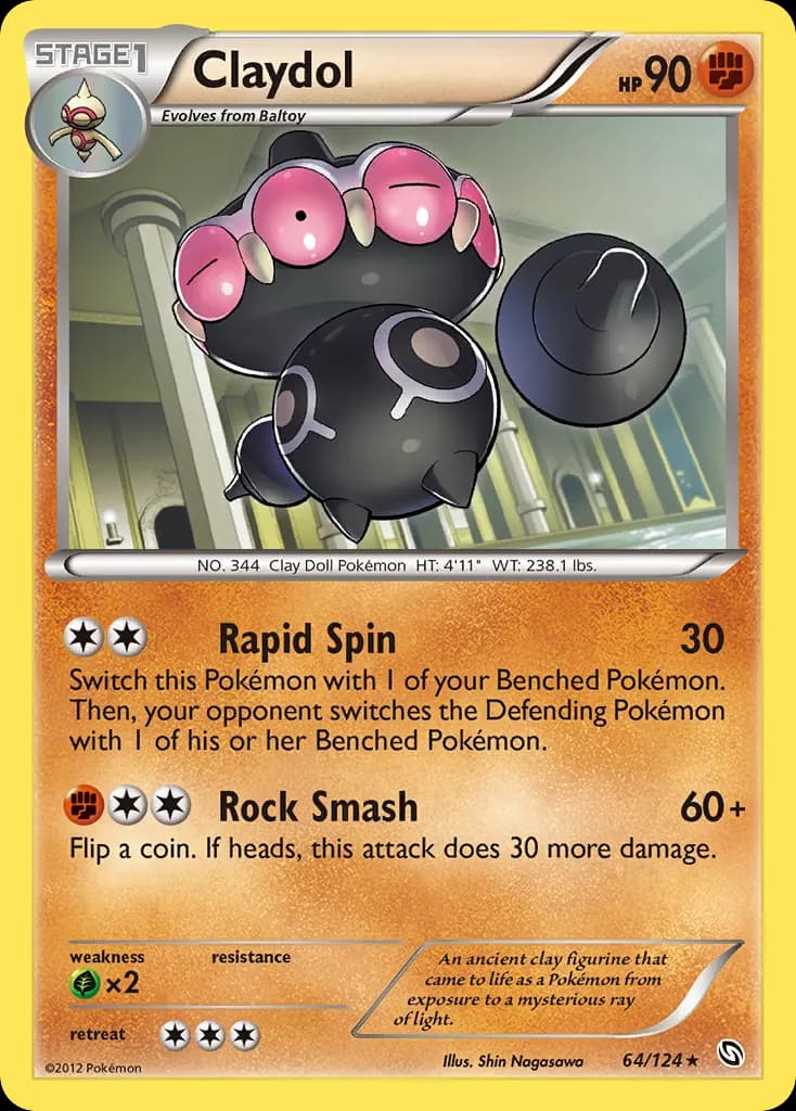 Claydol — Dragons Exalted 64 Pokémon card
