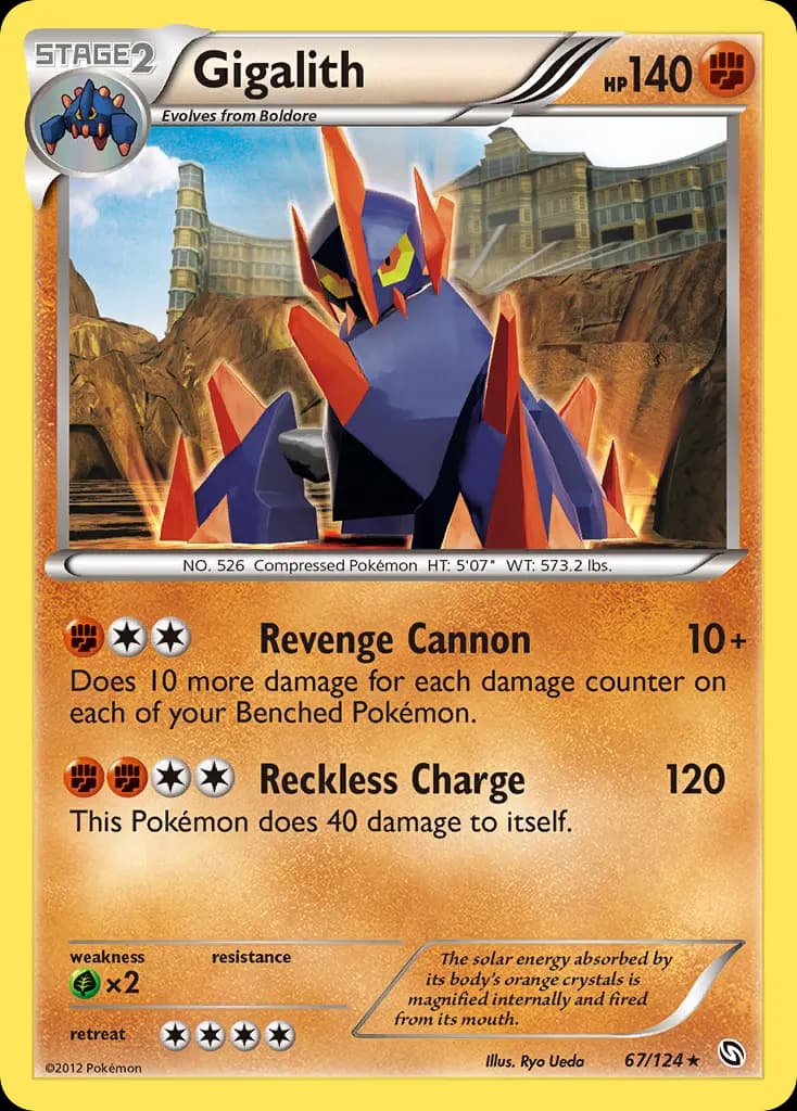 Gigalith — Dragons Exalted 67 Pokémon card