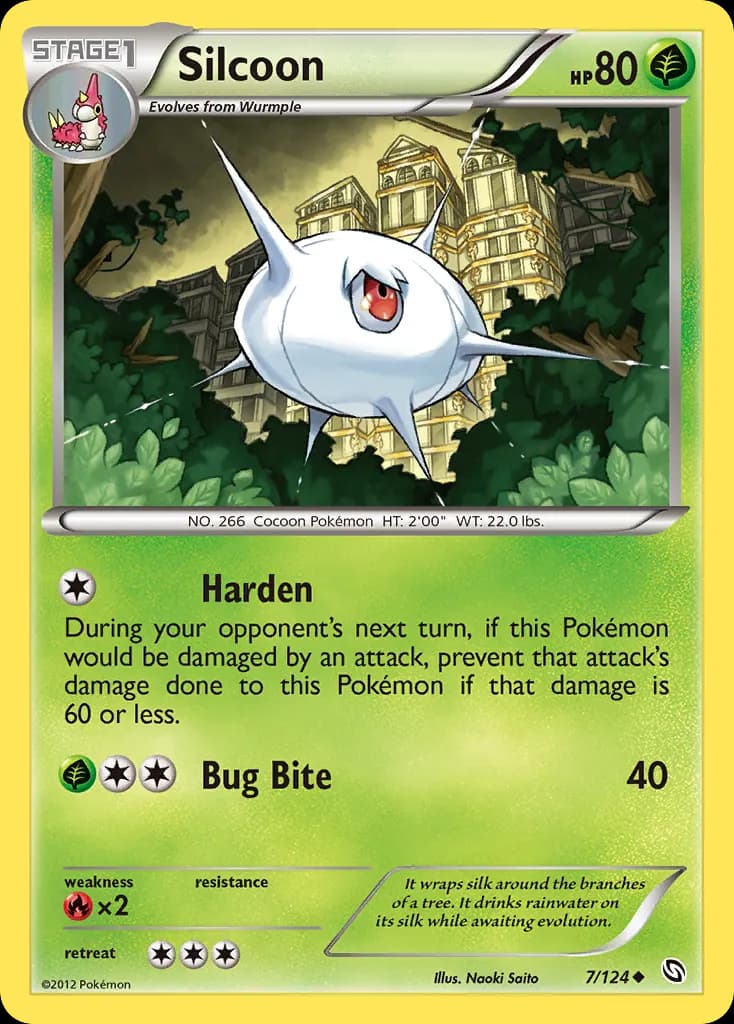 Silcoon — Dragons Exalted 7 Pokémon card