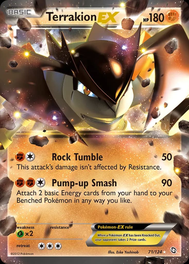 Terrakion-EX — Dragons Exalted 71 Pokémon card
