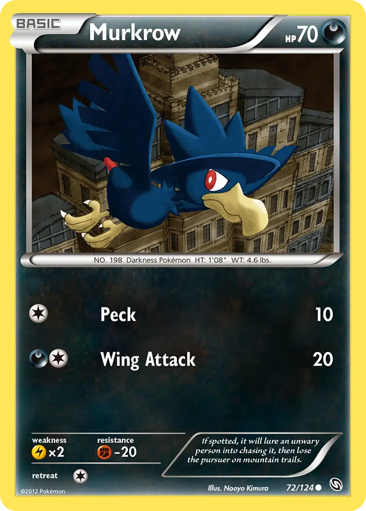 Murkrow — Dragons Exalted 72 Pokémon card