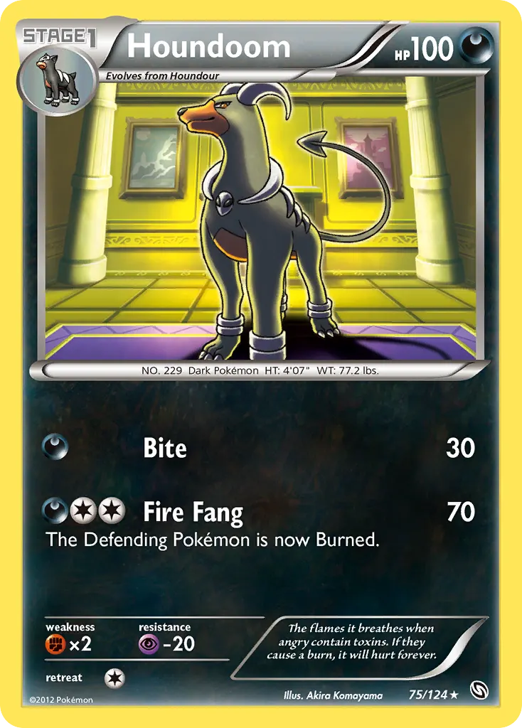 Houndoom — Dragons Exalted 75 Pokémon card
