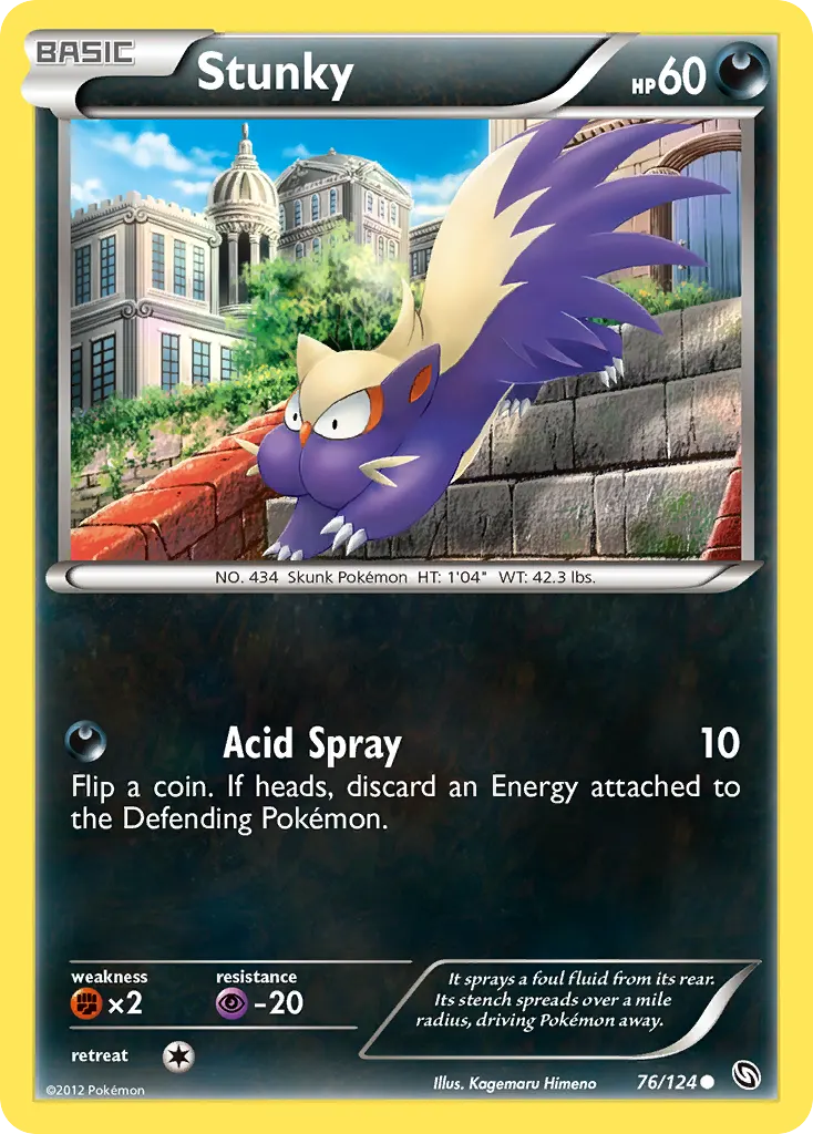 Stunky — Dragons Exalted 76 Pokémon card