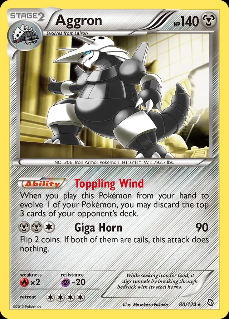 Aggron — Dragons Exalted 80 Pokémon card