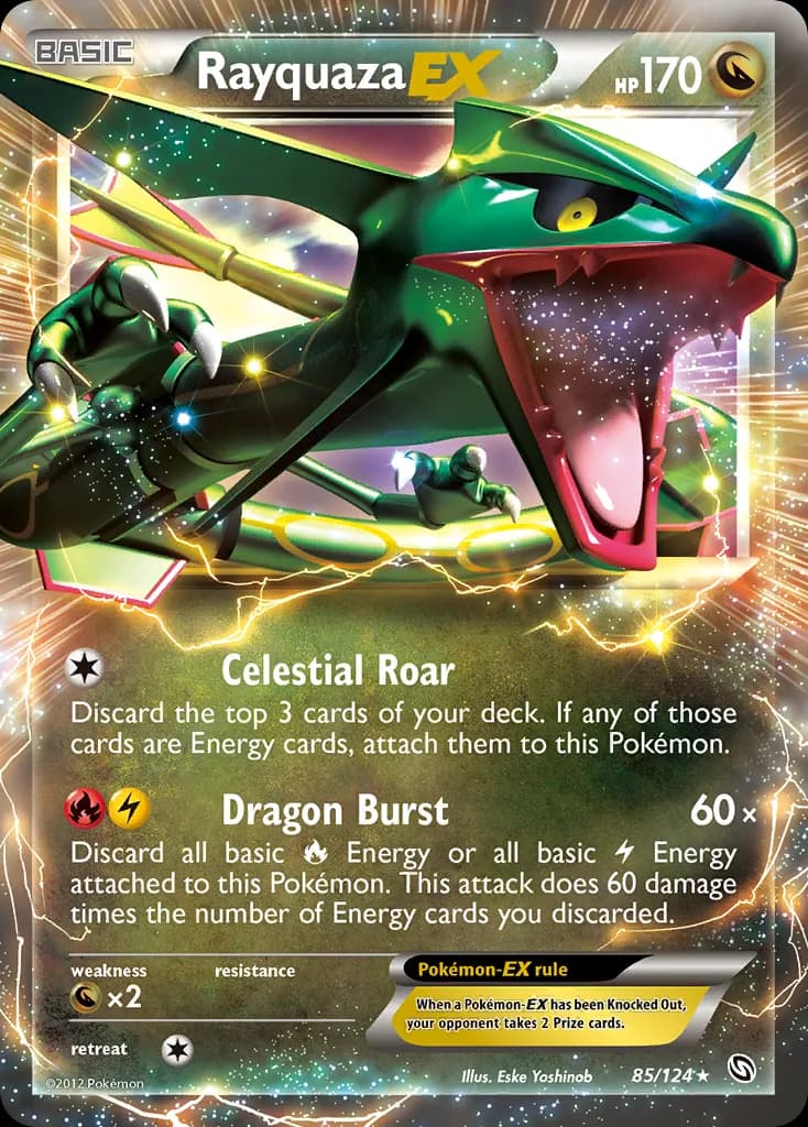 Rayquaza-EX — Dragons Exalted 85 Pokémon card