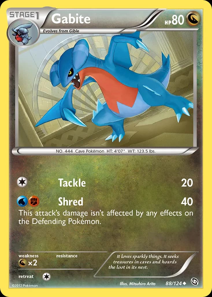 Gabite — Dragons Exalted 88 Pokémon card
