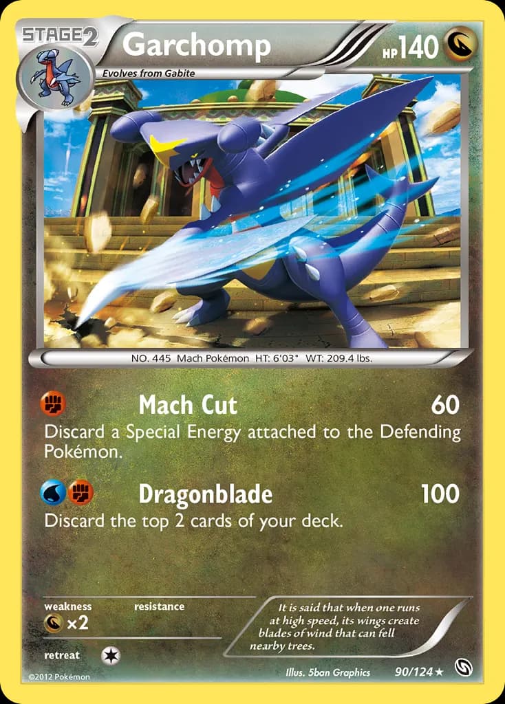 Garchomp — Dragons Exalted 90 Pokémon card