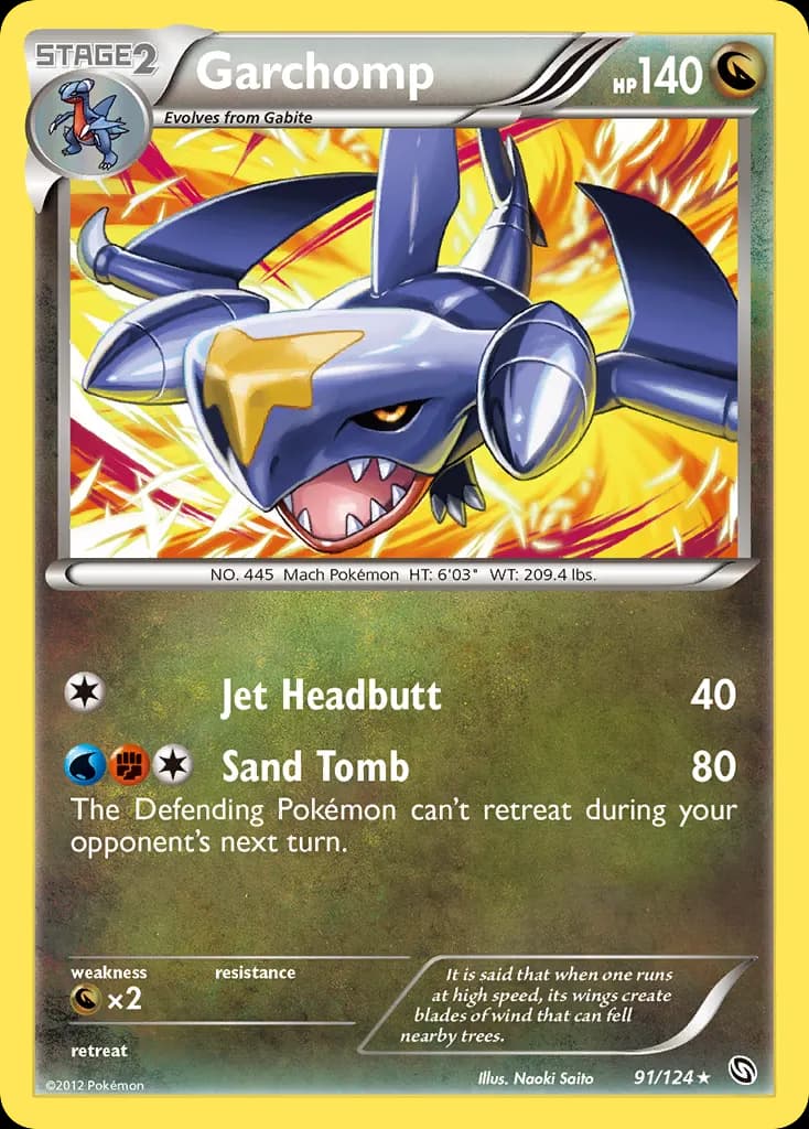 Garchomp — Dragons Exalted 91 Pokémon card