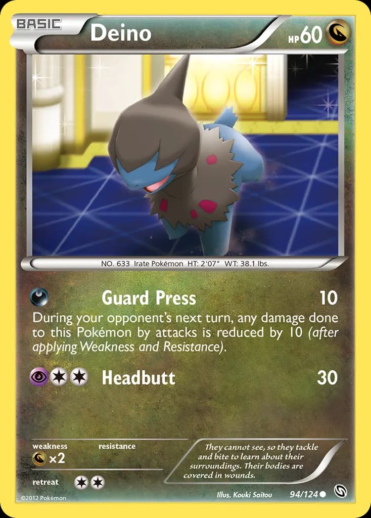 Deino — Dragons Exalted 94 Pokémon card