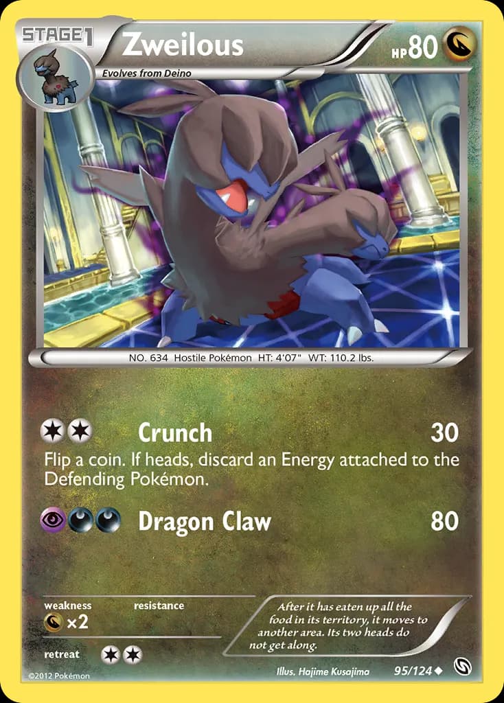 Zweilous — Dragons Exalted 95 Pokémon card