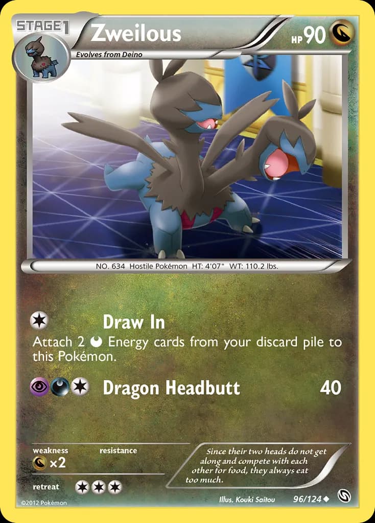 Zweilous — Dragons Exalted 96 Pokémon card