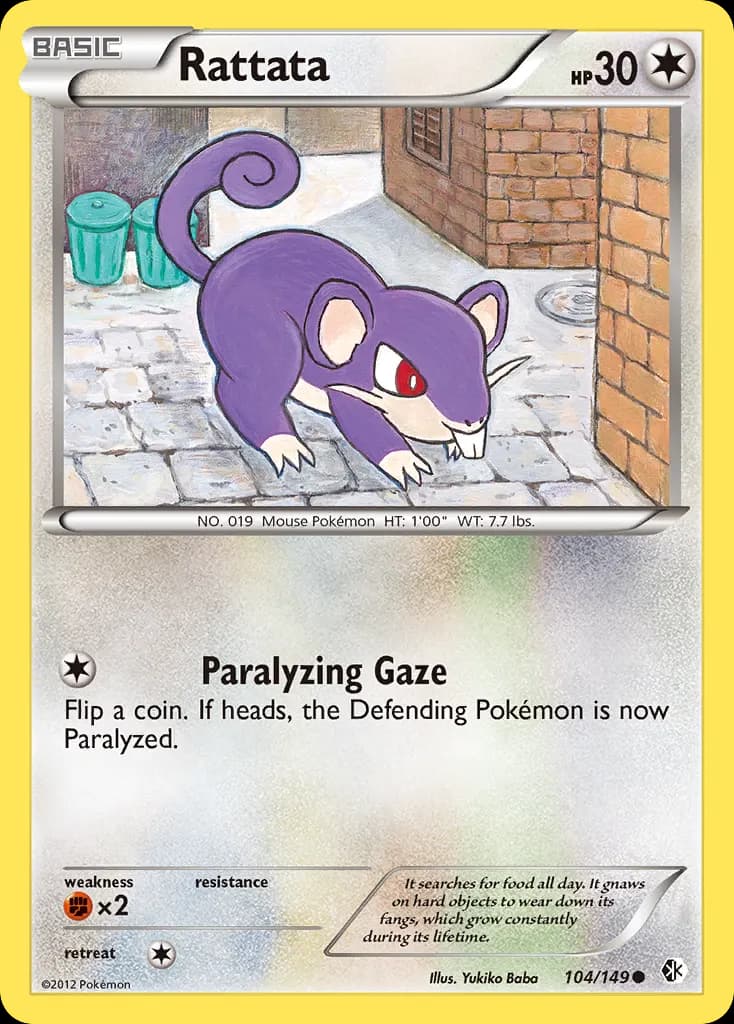 Rattata — Boundaries Crossed 104 Pokémon card