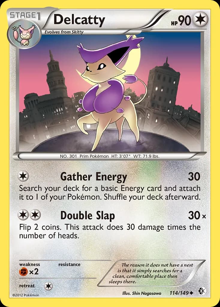 Delcatty — Boundaries Crossed 114 Pokémon card