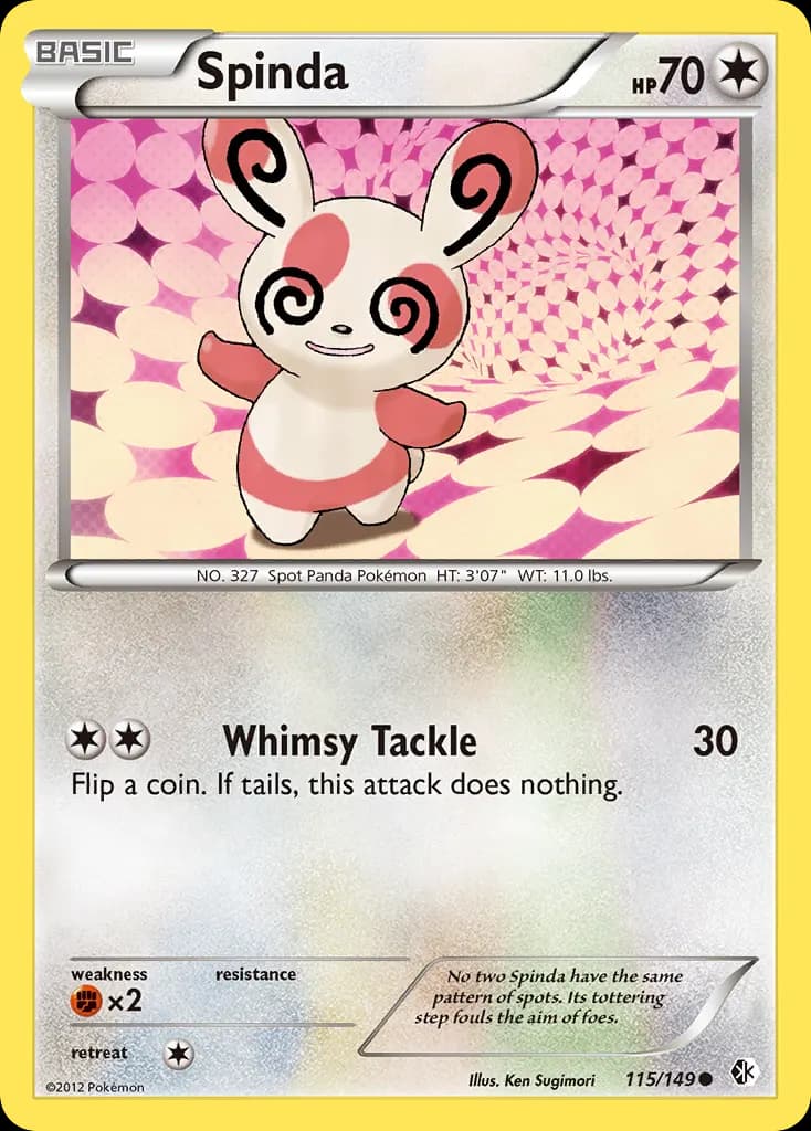 Spinda — Boundaries Crossed 115 Pokémon card