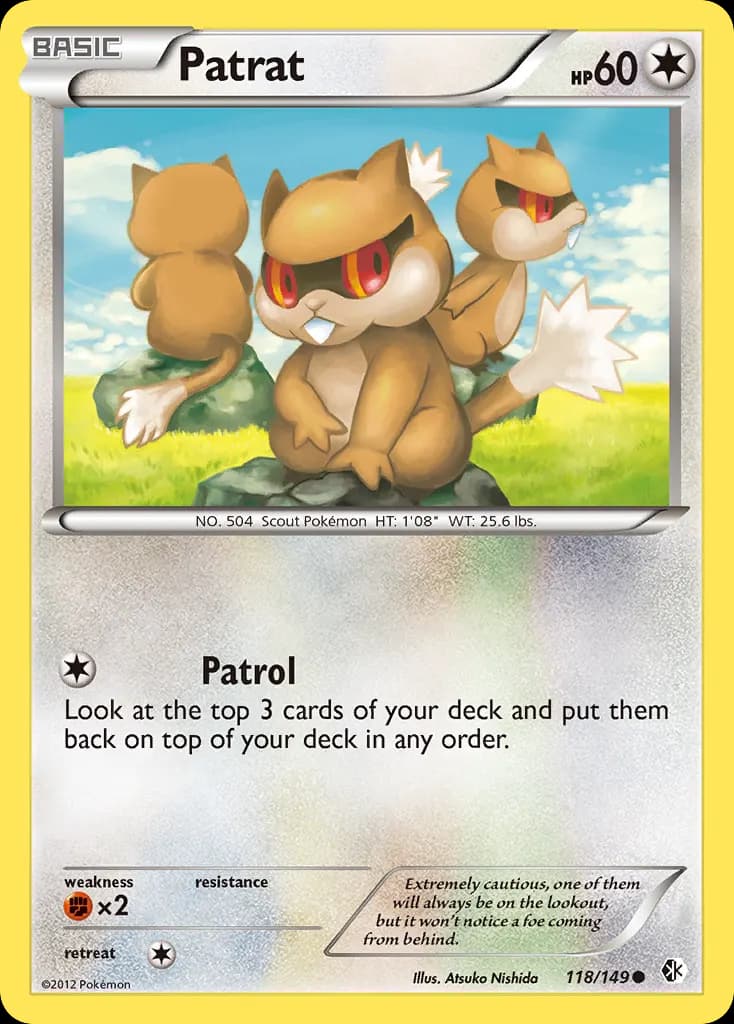 Patrat — Boundaries Crossed 118 Pokémon card