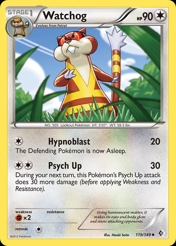 Watchog — Boundaries Crossed 119 Pokémon card