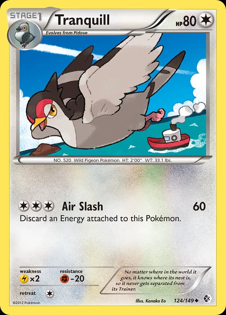 Tranquill — Boundaries Crossed 124 Pokémon card