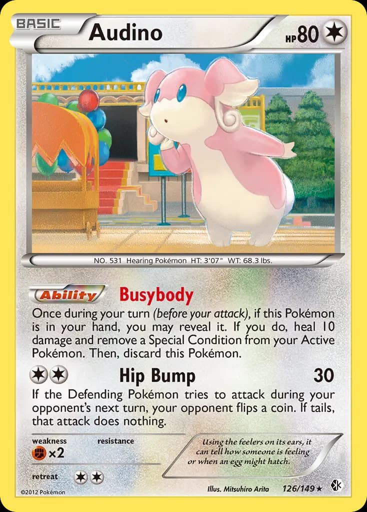 Audino — Boundaries Crossed 126 Pokémon card