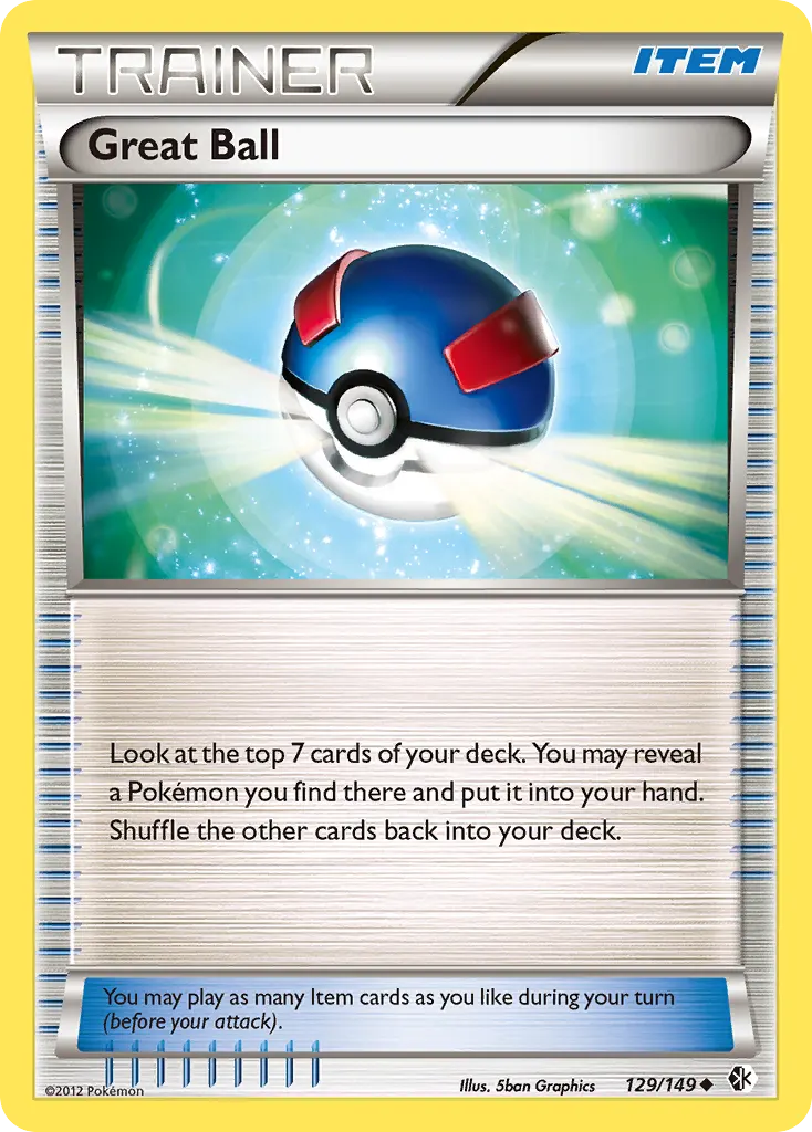Great Ball — Boundaries Crossed 129 Pokémon card