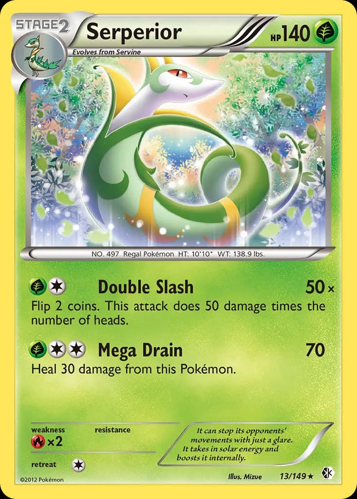 Serperior — Boundaries Crossed 13 Pokémon card