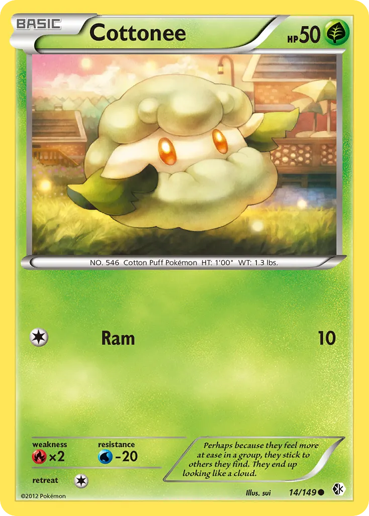 Cottonee — Boundaries Crossed 14 Pokémon card
