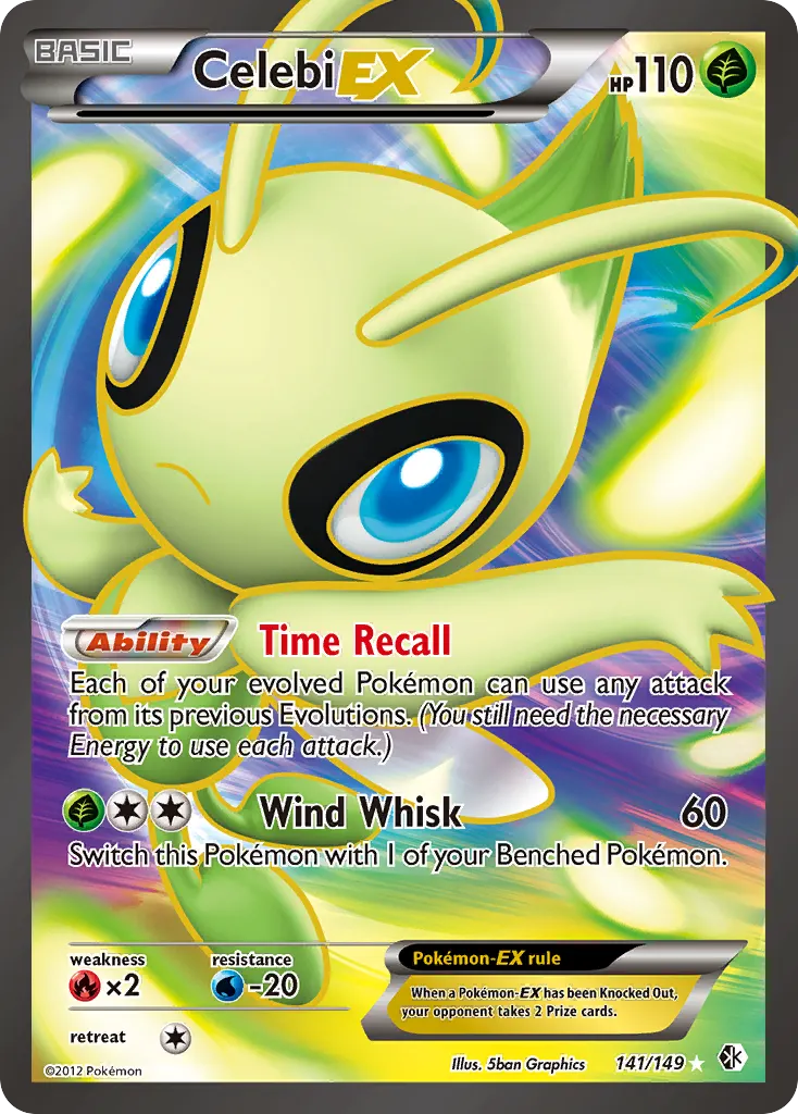 Celebi-EX — Boundaries Crossed 141 Pokémon card