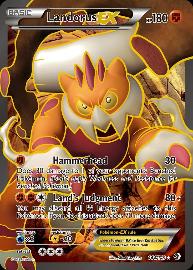 Landorus-EX — Boundaries Crossed 144 Pokémon card