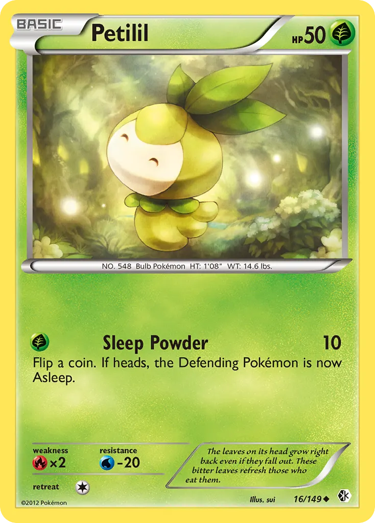 Petilil — Boundaries Crossed 16 Pokémon card