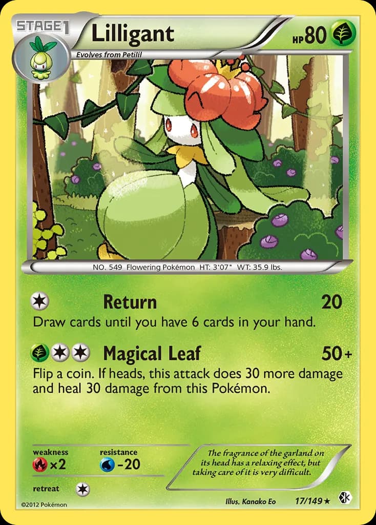 Lilligant — Boundaries Crossed 17 Pokémon card
