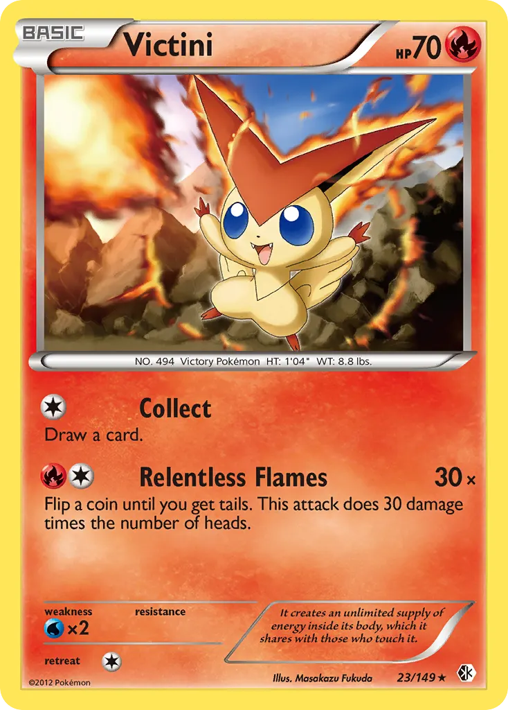Victini — Boundaries Crossed 23 Pokémon card