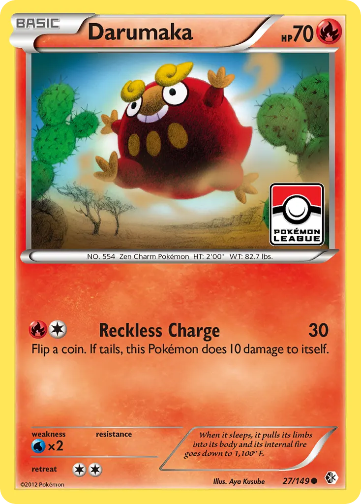 Darumaka — Boundaries Crossed 27 Pokémon card