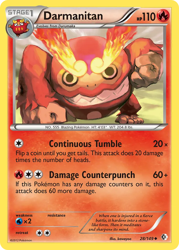 Darmanitan — Boundaries Crossed 28 Pokémon card