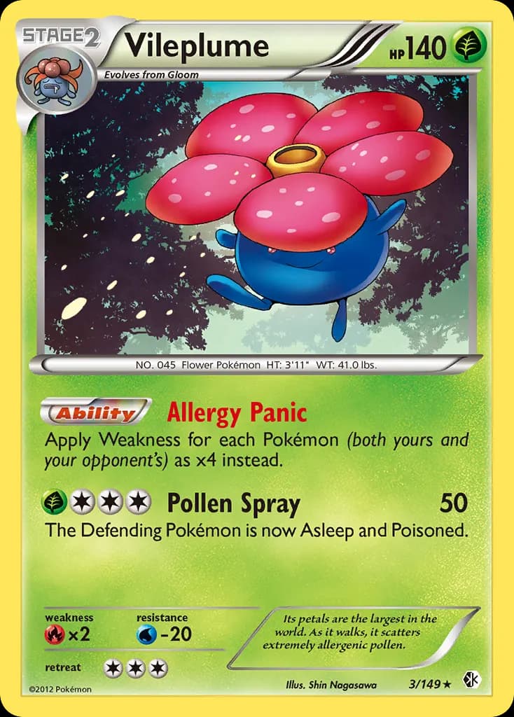 Vileplume — Boundaries Crossed 3 Pokémon card