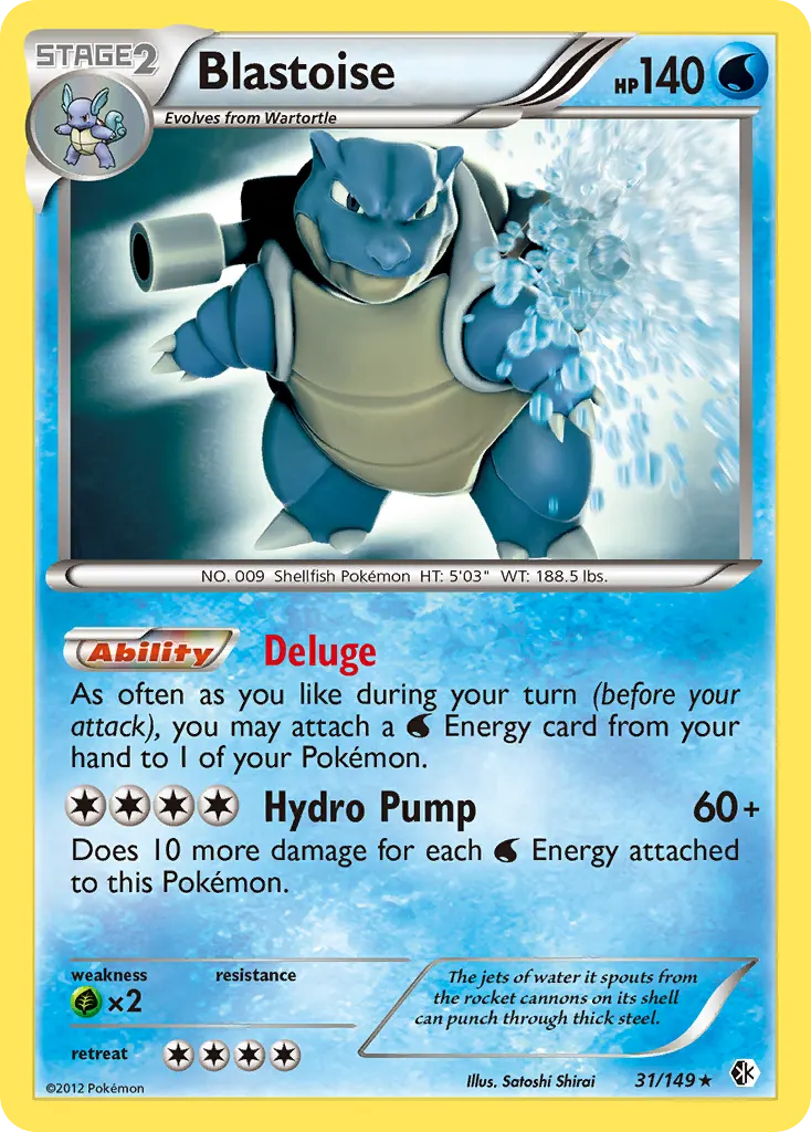Blastoise — Boundaries Crossed 31 Pokémon card