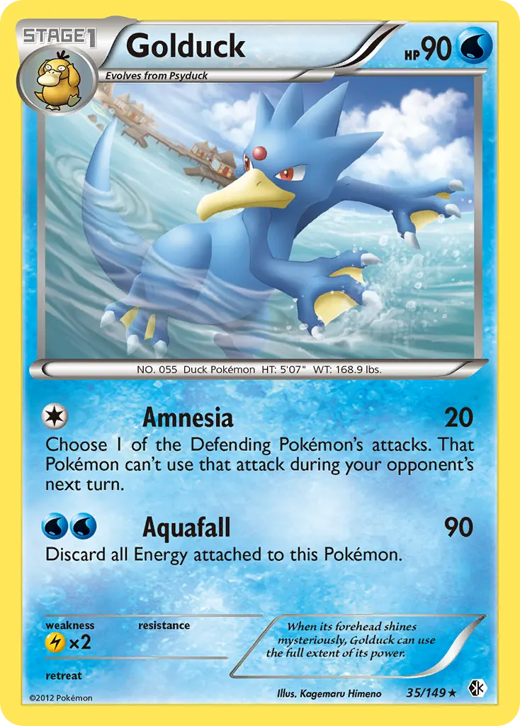 Golduck — Boundaries Crossed 35 Pokémon card