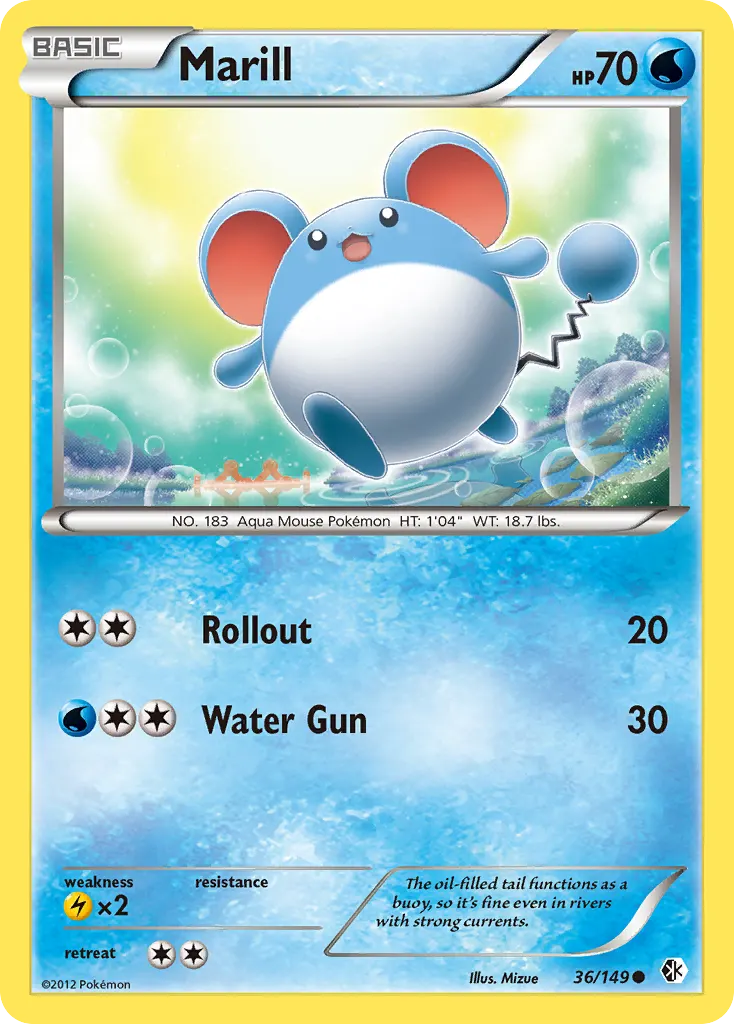Marill — Boundaries Crossed 36 Pokémon card