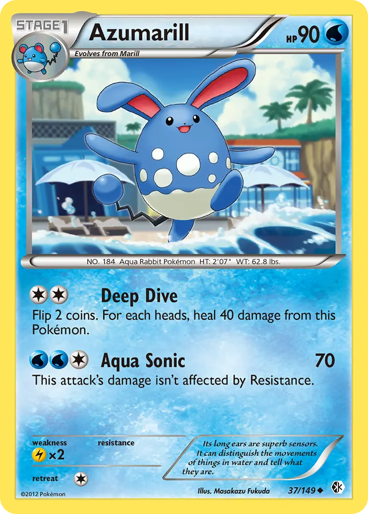 Azumarill — Boundaries Crossed 37 Pokémon card