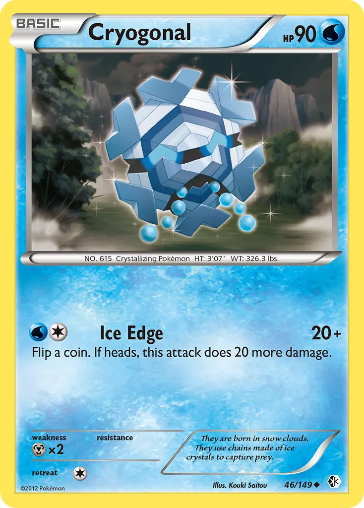 Cryogonal — Boundaries Crossed 46 Pokémon card