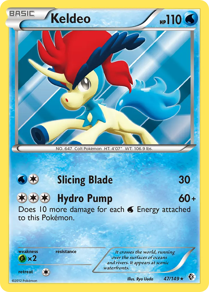 Keldeo — Boundaries Crossed 47 Pokémon card