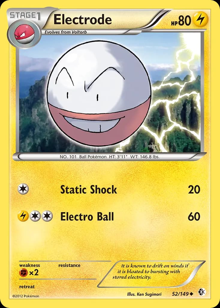 Electrode — Boundaries Crossed 52 Pokémon card