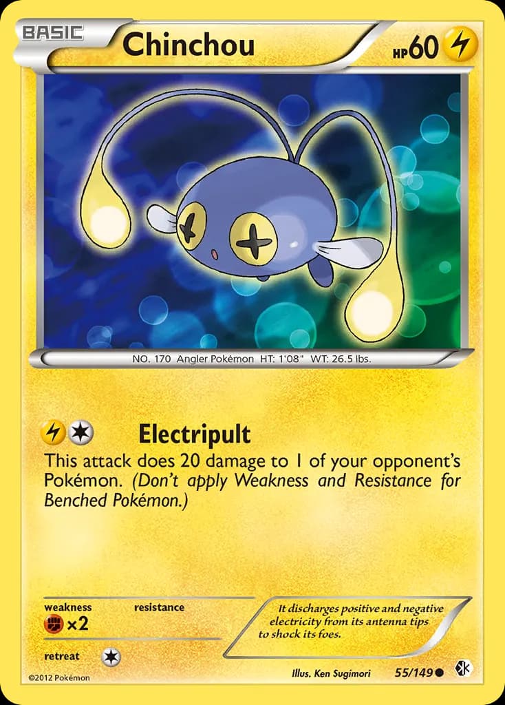 Chinchou — Boundaries Crossed 55 Pokémon card