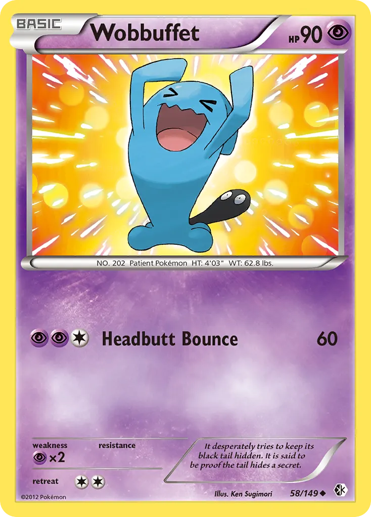 Wobbuffet — Boundaries Crossed 58 Pokémon card