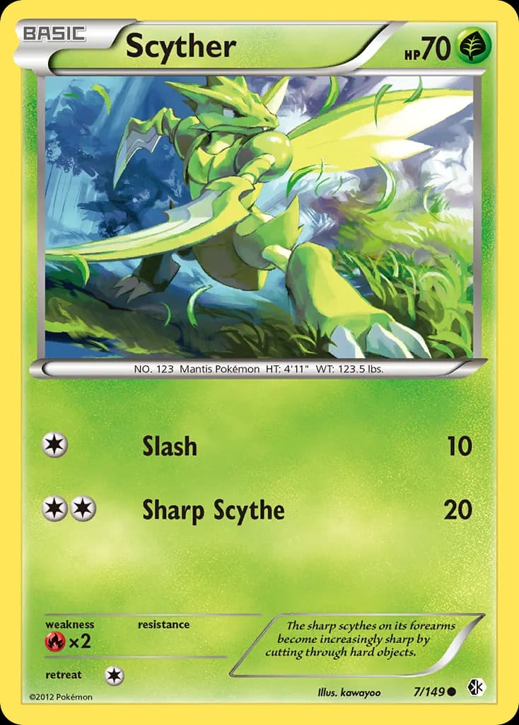 Scyther — Boundaries Crossed 7 Pokémon card